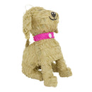 Lutema LTMBeige W/Pink Collar Pup Pinata-276 Mexican Handcrafted