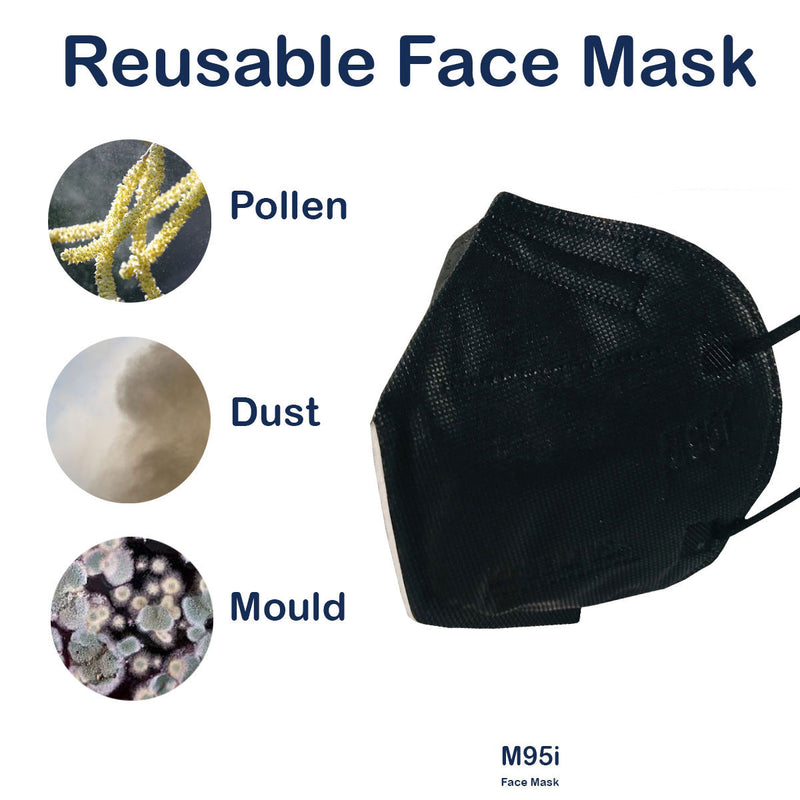 MI Technologies Inc LTMM95iFaceMaskAdultBlack5-3493 PPE Face Mask - M95i
