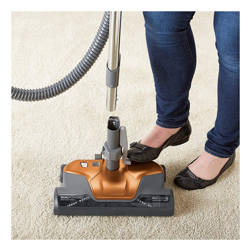 Kenmore 81214 Multi-Surface Bagged Canister Vacuum Cleaner with Cord Rewind, Orange